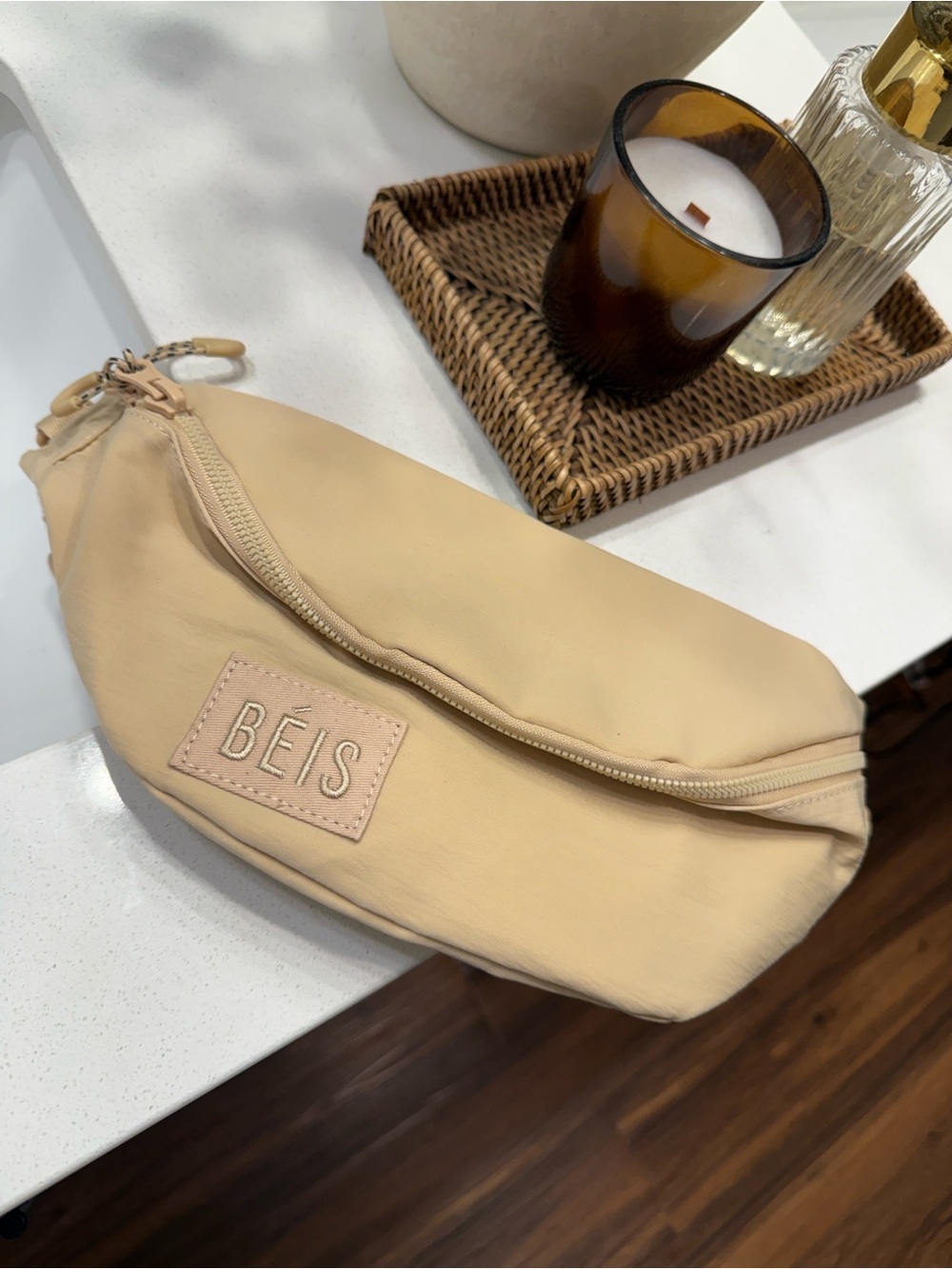BEIS Nude Beige Crossbody Belt Bag